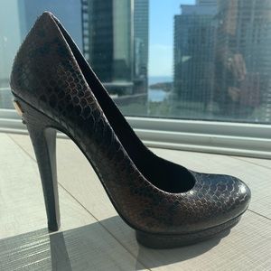 TORY BURCH Snake Print Heels